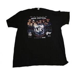 New Edition Legacy Tour 23 Black Graphic T-Shirt Men's Size XL